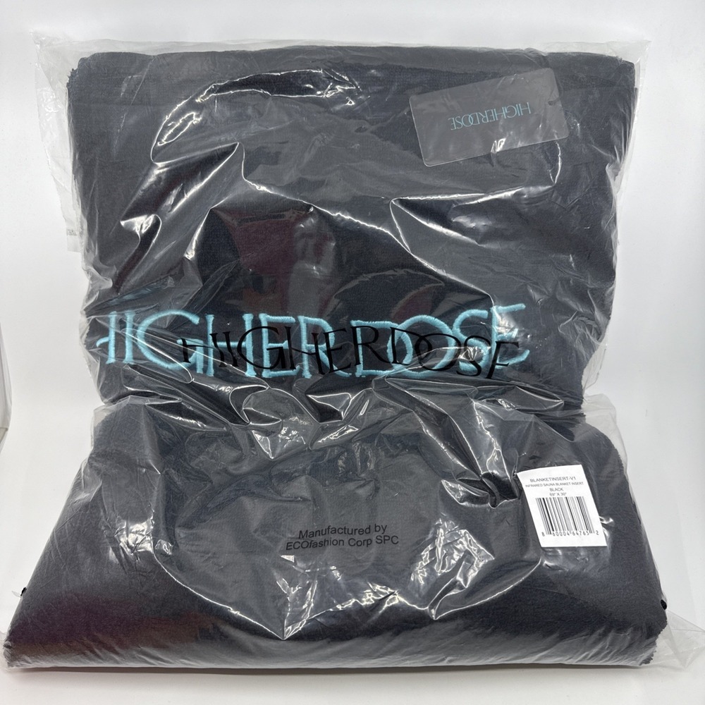 Higherdose Black Cozy Throw Blanket
